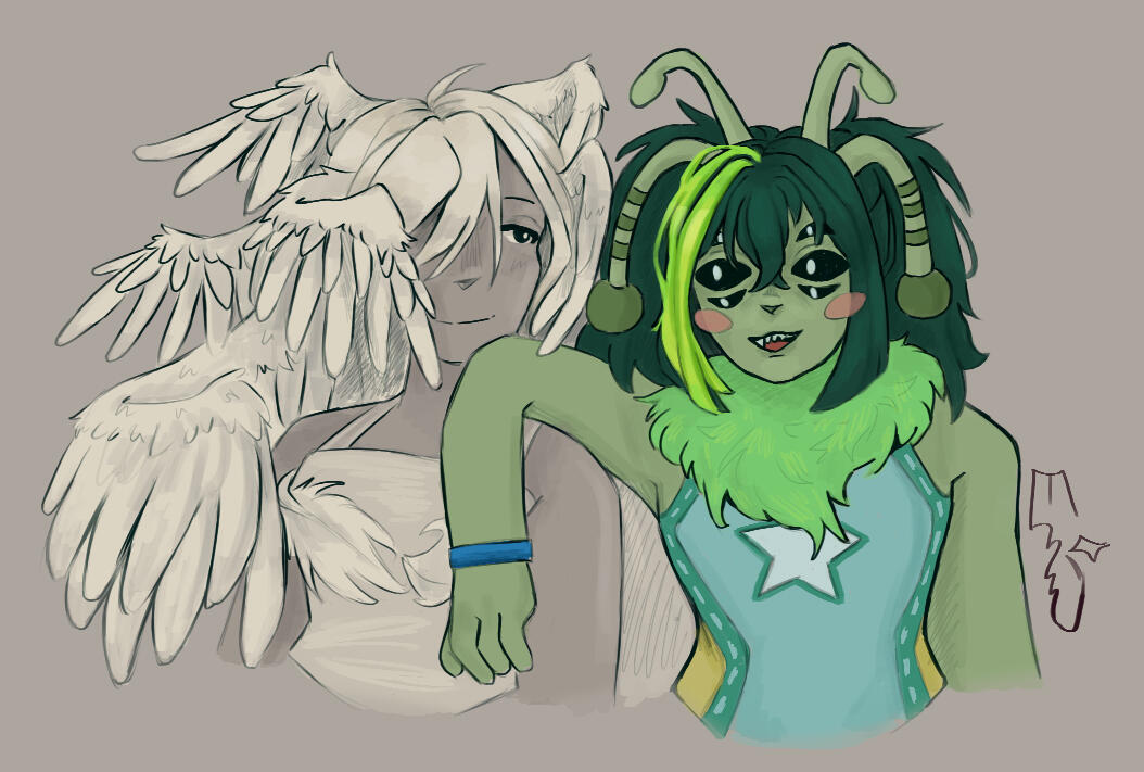 upper body render (+one character)