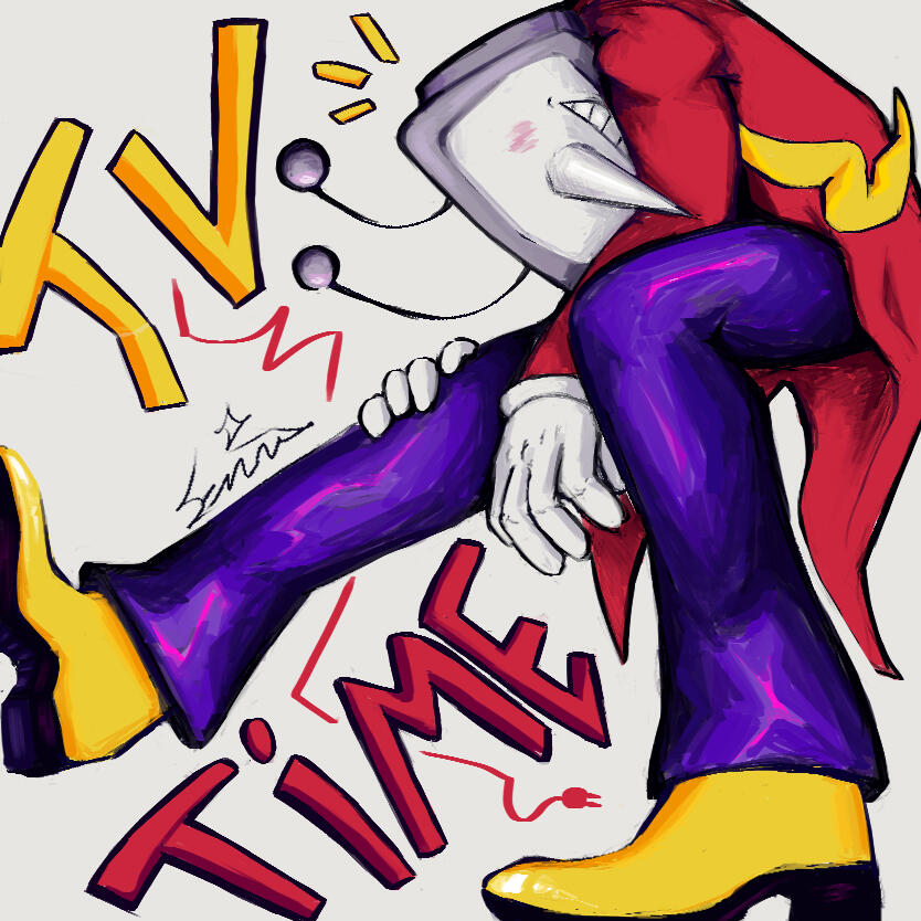 Fanart of Tenna from Deltarune (fullbody render)